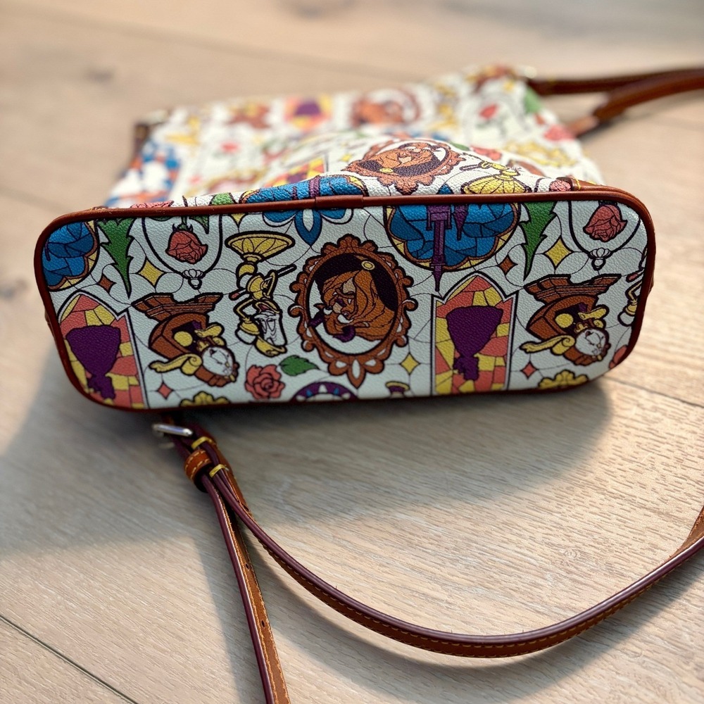 Disney Parks Dooney & Bourke Beauty and the Beast Stained Glass Crossbody Bag - Picture 3 of 7